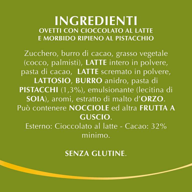 Lindt Ovetti LINDOR Pistacchio Pasqua | Deliziosi Cioccolatini al Latte con Ripieno Pistacchio (180g)