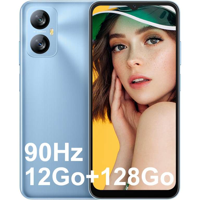 Smartphone Blackview A52Pro Téléphone Portable Pas Cher(8Go+128Go/TF-1To,  6.52 HD+,13MP+5MP, 5180mAh) Android 13 4G Dual SIM Face ID - Vert