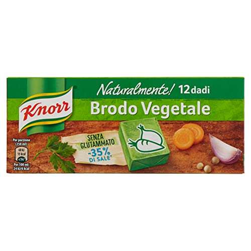 Knorr Dado Vegetale senza Glutammato, 12 Dadi [Minimo 3]