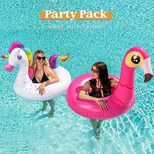 Party Pack doppio Gonfiabile Unicorno + Fenicottero