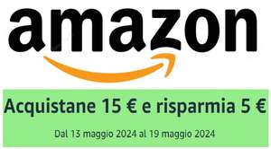 [Amazon] Acquistane 15 € e risparmia 5 €