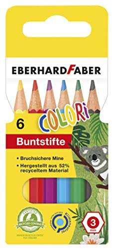 Confezione da 6 Matite esagonali a colori Eberhard Faber