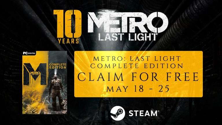Gioco GRATIS - Metro Last Light Complete Edition - Dal 18/05 al 25/05 su Steam