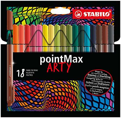 Fineliner Premium - STABILO pointMax - ARTY [Astuccio da 18 pezzi]