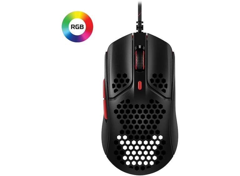 HyperX Pulsefire Haste – Mouse Gaming USB (Nero-Rosso)