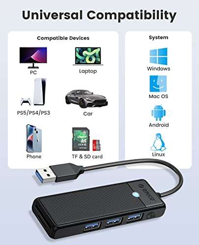 Hub Orico USB [3.0, 3 colorazioni]