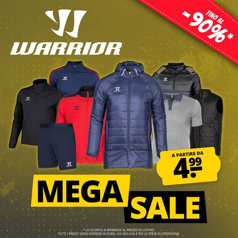 ScontoSport | Warriors Mega Saldi (per es. Warrior Alpha Uomo Giacca da presentazione a soli 9,99€)