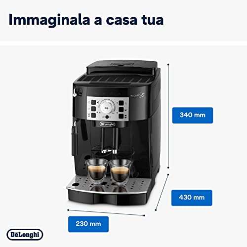 De'Longhi - Macchina da caffè automatica [Magnifica S ECAM22.110.B, espresso e cappuccino]