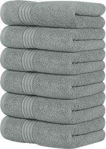 Asciugamani di Lusso Utopia Towels | Set da 6 pezzi, 100% Cotone (grigio freddo, 41x71 cm)