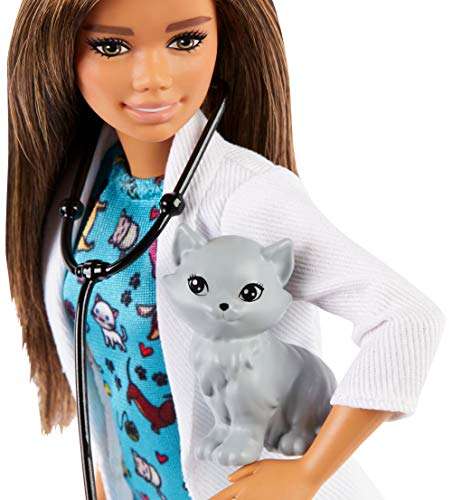 Barbie - Carriere Bambola Veterinaria - [con gattino e accessori]