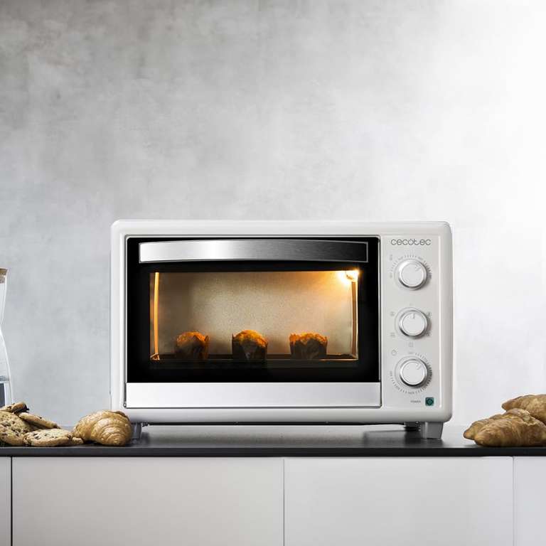 Cecotec Bake&Toast 3090 - Forno elettrico da tavolo 1500 W, 30 L, 5 funzioni