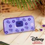 Portafoglio Disney Stitch Viola con Cerniera - Idea Regalo per Donna o Ragazza