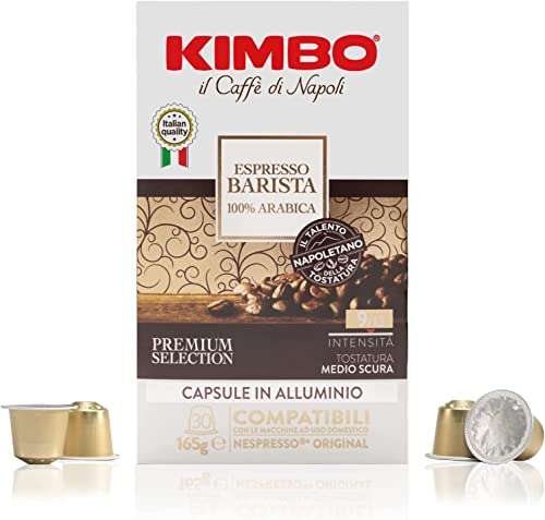 Kimbo Espresso Barista - Caffè 100% Arabica [Capsule Nespresso - Confezione da 30]
