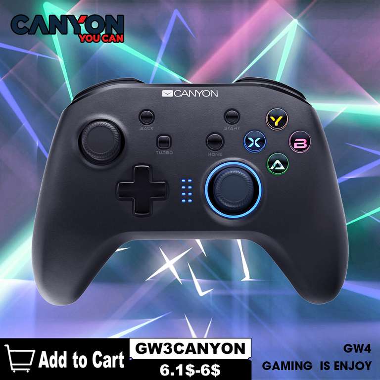 CANYON GW3 Controller di gioco 2.4G Gamepad Wireless