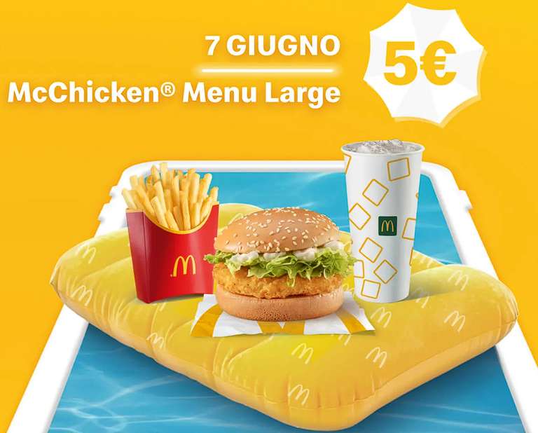 McDonalds - Menu McChicken Large a soli 5€