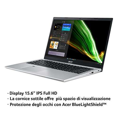 Acer Aspire 5 A515-56G-509E PC Portatile [i5,RAM 16 GB DDR4, 256 GB SSD]