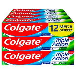 Colgate Dentifricio Triple Action | 12 Confezioni da 75 ml al Fluoro