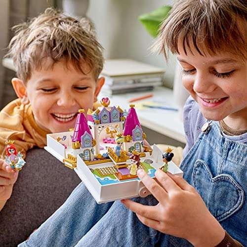 LEGO - Disney Princess L'avventura fiabesca di Ariel, Belle, Cenerentola e Tiana [Castello giocattolo, 4 principesse]
