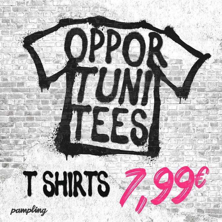 Pampling - una selezione di t-shirt a 7,99€ per poche ore