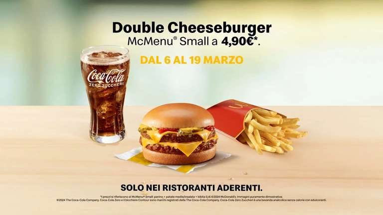 McDonalds | Double Chicken BBQ o Double Cheeseburger McMenu Small a 4,90€!