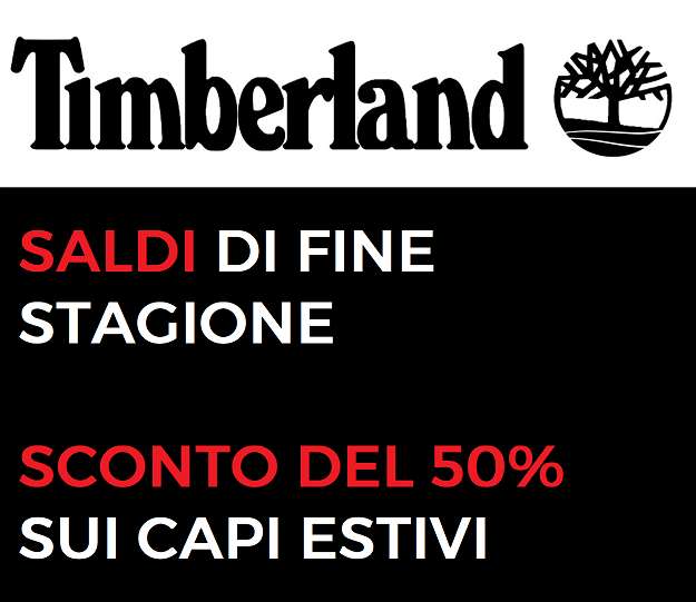 Timberland - Saldi di fine stagione al -50%
