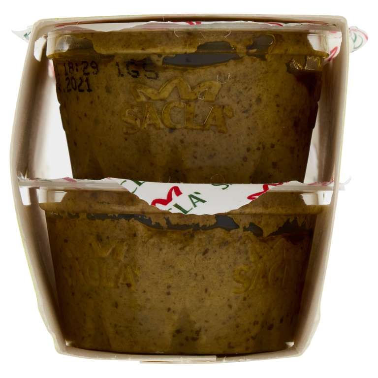 Pesto alla Genovese Saclà 4xME - Basilico Italiano, 6 confezioni da 4 Monoporzioni 45g