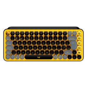 Logitech POP Keys Tastiera Meccanica Wireless con Tasti Emoji Personalizzabili Blast - Yellow