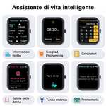 Blackview Smartwatch Unisex 1,83" [100 modalità sportive, chiamate, messaggi, rosa e nero]
