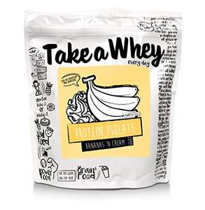 Take-A-Whey Integratore Alimentare Per Bodybuilding Proteine Isolate, Panna Banana - 900 g