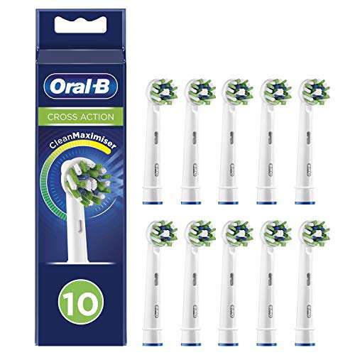 Oral-B Cross Action Testine Spazzolino Elettrico, Confezione da 10 pezzi, con Tecnologia CleanMaximis
