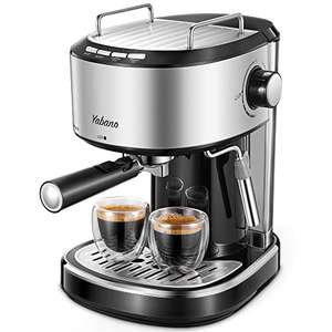 Macchina del Caffè Express per caffè espresso e cappuccino, 850 W, 15 bar, vaporizzatore regolabile, capacità 1,1 L, con doppia uscita