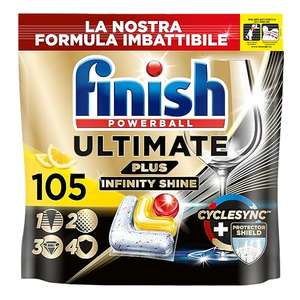 Finish Ultimate PLUS Infinity Shine Pastiglie Lavastoviglie al Limone