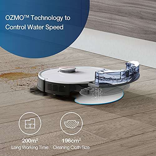ECOVACS Robot aspirapolvere lavapavimenti Deebot OZMO T8 [ Navigazione laser]