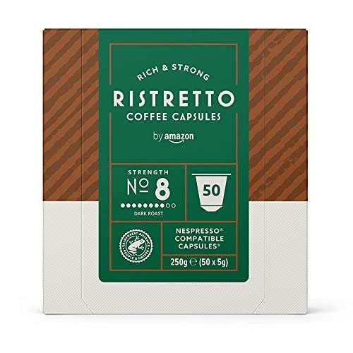 Marchio by Amazon Capsule Ristretto, compatibili Nespresso - 50 capsule