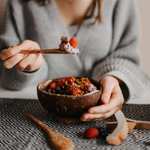 Chinchilla Set 2 gusci di cocco + spugna di loofah e accessori | Cucina sostenibile e vegana