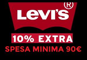 LEVI'S 10% Extra su una Spesa minima di 90€ per tutta la famiglia