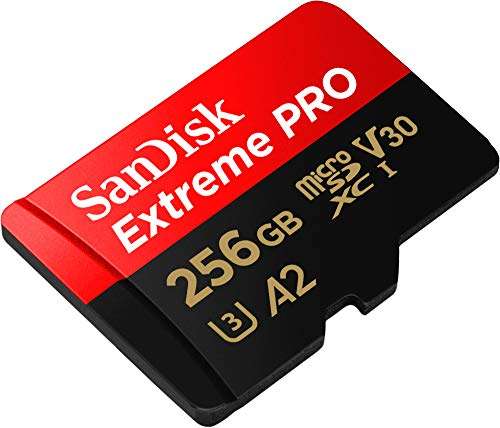 256GB Memory Card SanDisk Extreme PRO microSDXC + Adapter & RescuePRO Deluxe [200 MB/s, U3]