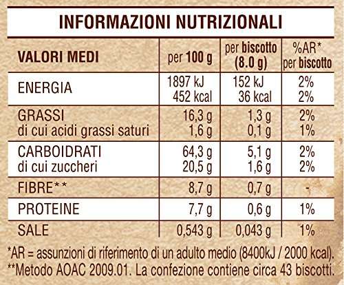 Mulino Bianco Biscotti Buongrano | con 100% Farina Integrale (350 gr, ordine minimo 3)
