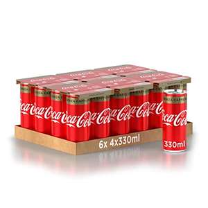 Coca-Cola Senza Caffeina – 24 Lattine da 330 ml, Tutto il Gusto di Coca-Cola Senza Caffeina, Lattina 100% riciclabile