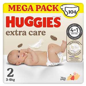 Huggies Pannolini Extra Care Bebè, Taglia 2 (3-6Kg)