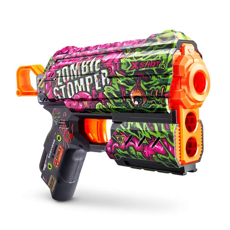 X-Shot Skins Flux | Zombie Stomper Blaster (2 pezzi, 16 dardi)