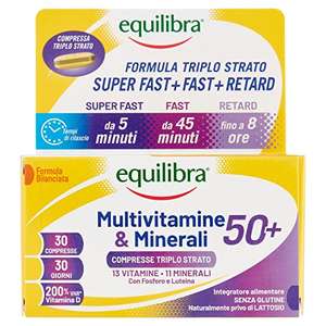 Integratori Alimentari Equilibra - Multivitamine & Minerali 50+ (1 scatole da 30 compresse)