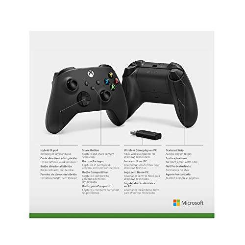 Microsoft Controller Wireless per Xbox [Incluso Adattatore Wireless per Windows]