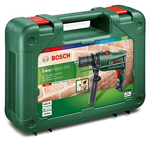 Bosch - Trapano elettrico a percussione EasyImpact 600 - [600W, ‎3000rpm, valigetta]