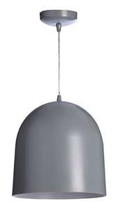 LUSSIOL Lampada Loft color, sospensione metallo [60 W, grigio, ø 30 x H 30 cm]