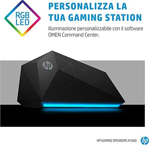 HP - Gaming Speakers X1000 - [Altoparlanti con subwoofer, 30 W, RGB]