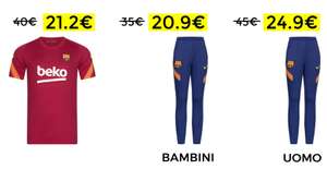 Maglia e pantaloni Nike Barcelona Calcio per Uomo e Bambini in Offerta