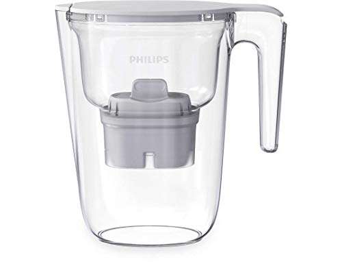 Philips - Micro X-Clean Caraffa con filtro acqua a flusso rapido - [2,6 L, colore bianco]
