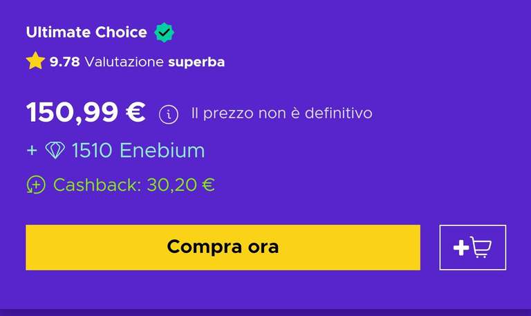 Cashback Buoni Amazon (180€ di credito con 156€ spesi)