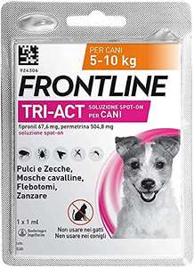 Frontline TriAct, 1 Pipetta, Cane S (5 -10 Kg), Antiparassitario per Cani e Cuccioli di Lunga Durata